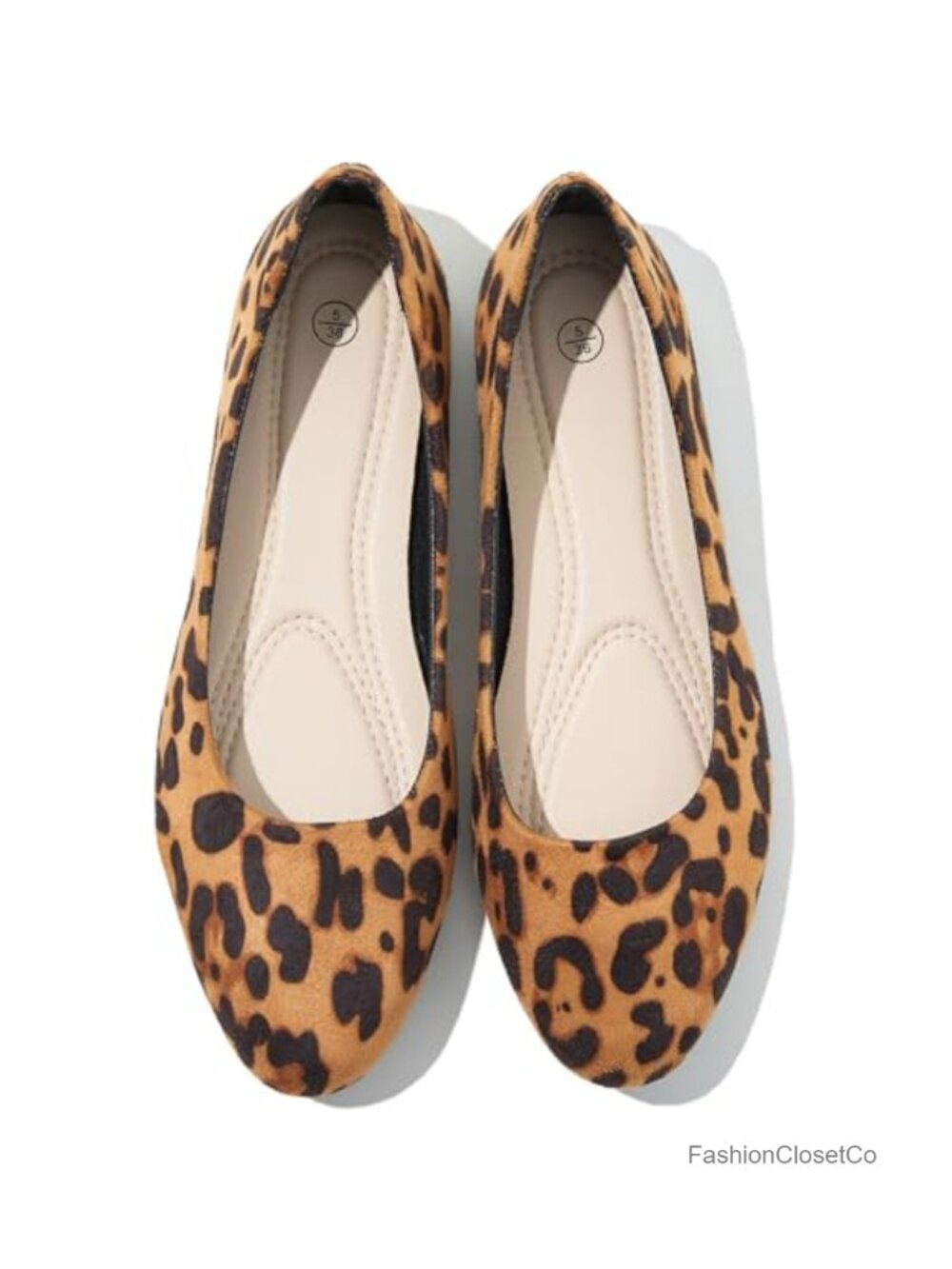 Women's Round Toe Ballet Flats Suede with Memory Foam Insole Dressy Work Shoes
